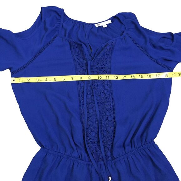 DR2 Cold Shoulder Romper Size Small Royal Blue Summer Daniel Rainn - Picture 7 of 8